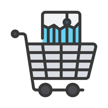 Stocks web simgesi vektör illüstrasyonunu satın al