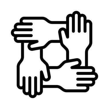 takım ve takım çalışması konsept simgesi, vektör illüstrasyonu basit tasarım