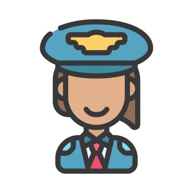 Pilot web simgesi vektör illüstrasyonu