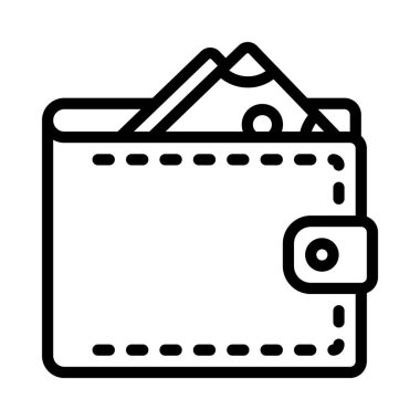 wallet icon, vector illustration simple design