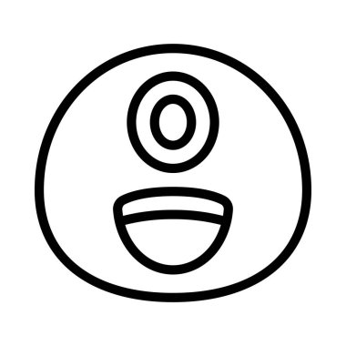 Tepegöz düz simgesi, vektör illüstrasyonu 