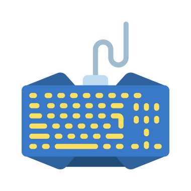 Klavye simgesi, basit stil. vektör illüstrasyonu 