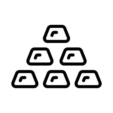 altın külçelerini kutsal kişilerin resmi, vektör çizim