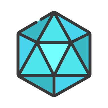 Gem web simgesi düz tasarım, vektör illüstrasyonu