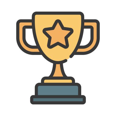 kupa ödülü izole edilmiş ikon vektör illüstrasyon tasarımı