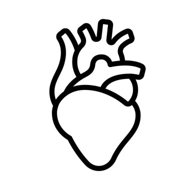 Orglu insan kalbi, vektör illüstrasyon tasarımı