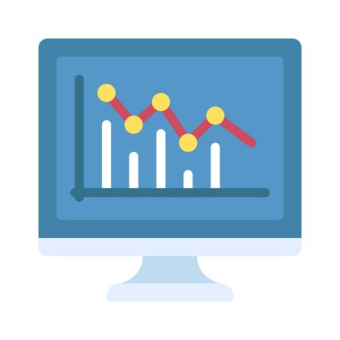 Borsa Masaüstü Web simgesi vektör çizimi