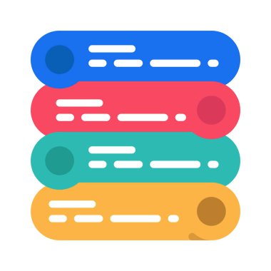 Kartları Listele Web simgesi vektör çizimi