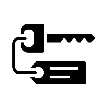 Etiket web simgesi vektör resimlemesi ile Anahtar