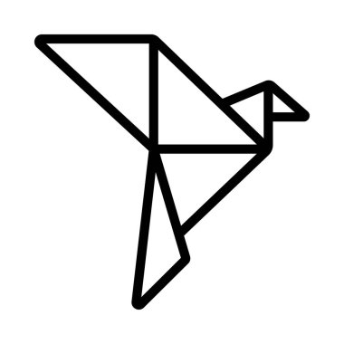  Beyaz arkaplanda izole edilmiş web tasarımı için Origami vektör simgesi