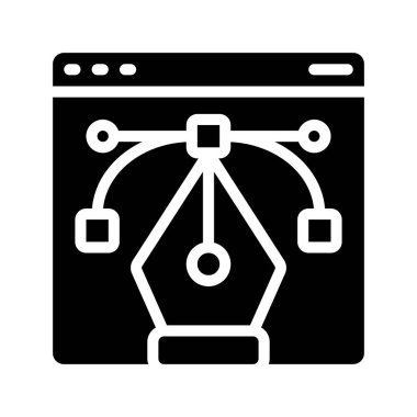 Vektör Web Sitesi Tasarımı Web simgesi çizimi