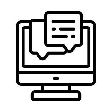 İleti Uygulaması Web simgesi vektör çizimi