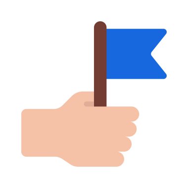 Liderlik Bayrak simgesi vektör illüstrasyon tasarımı