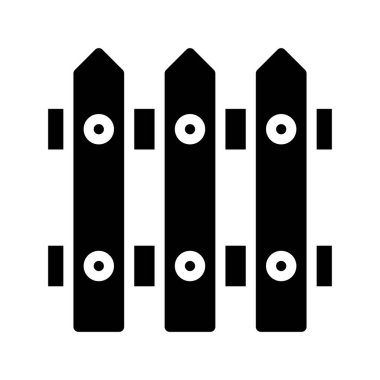  çit simgesi vektör illüstrasyonu