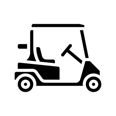 Golf Cart web simgesi vektör illüstrasyonu