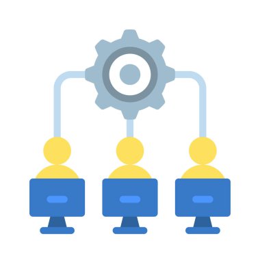 Takım Yönetimi web simgesi vektör illüstrasyonu