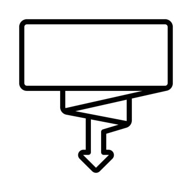 Ok Kurdelesi Web simgesi vektör illüstrasyonu