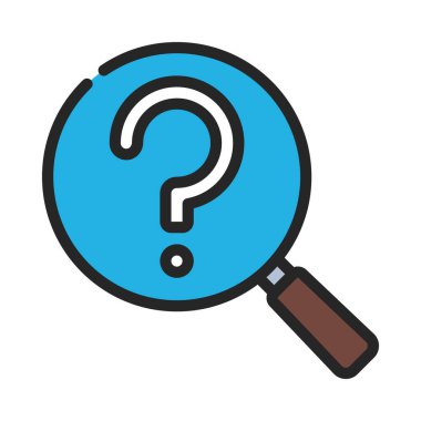 Soru simgesi, vektör illüstrasyonu ara  