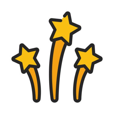 Kayan Yıldızlar simgelerinin vektör illüstrasyonu  