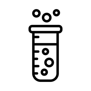 Test tübü simgesi, vektör illüstrasyonu 