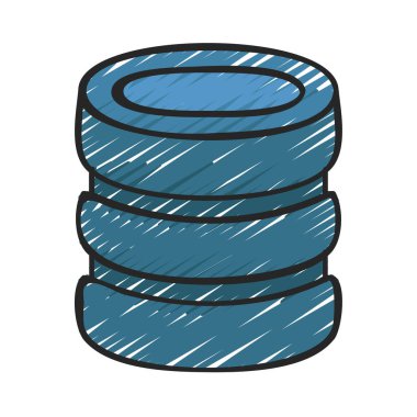 veritabanı web simgesi vektör çizimi