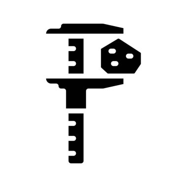 Kaya Ölçümü Calliper Web simgesi vektör çizimi