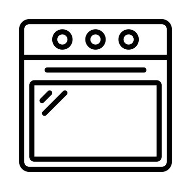 Fırın web simgesi vektör illüstrasyonu