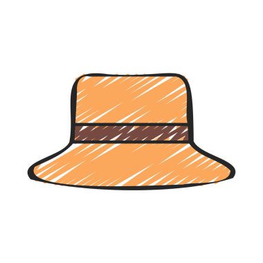 Fedora Şapka vektör düz simge       