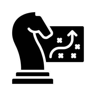 strateji web simgesi vektör illüstrasyonu