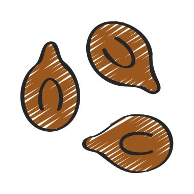 Keten tohumları web simgesi vektör illüstrasyonu