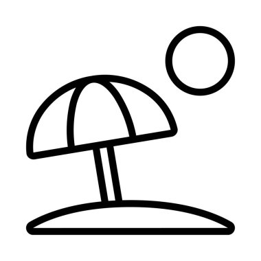 Sunny Tatil Web simgesi vektör illüstrasyonu