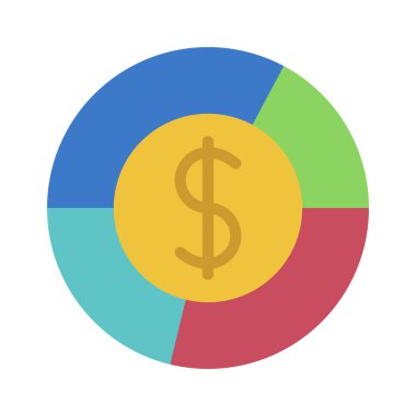 Para Veri simgesi, vektör illüstrasyonu 