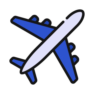 uçak taşıma simgesi, vektör illüstrasyonu 