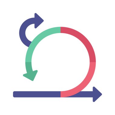 Scrum web simgesi vektör illüstrasyonu