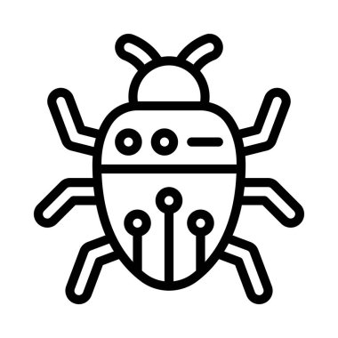 Robot Böcek web simgesi vektör illüstrasyonu