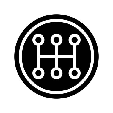 Gear Stick ağ ikonu vektör çizimi