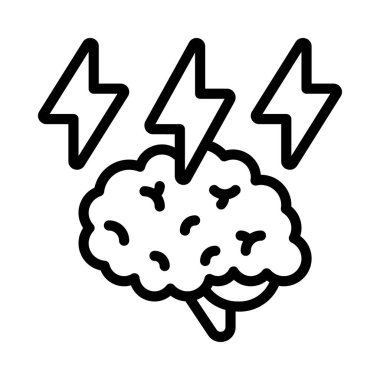Beyin Fırtınası Web simgesi vektör illüstrasyonu