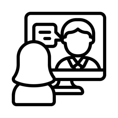 Video Çağrısı Web simgesi vektör çizimi