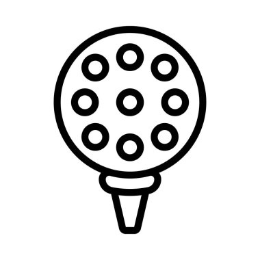 Golf Topu web simgesi vektör illüstrasyonu