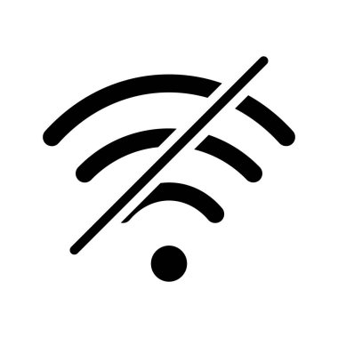 Wi-Fi sinyal vektör çizimi yok 