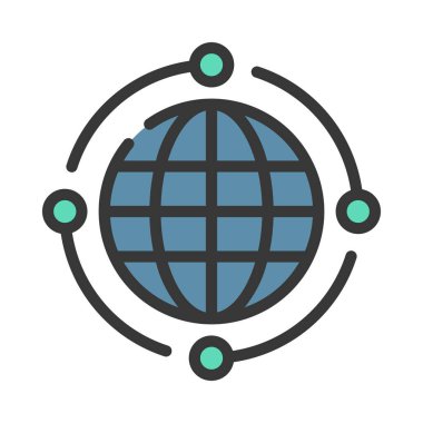 İnternet simgesi, vektör illüstrasyonu 