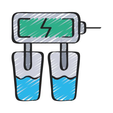 Water Electrolyser ağ ikonu vektör çizimi