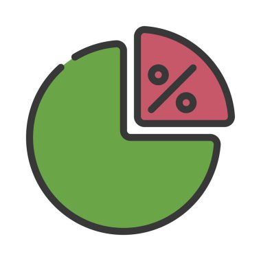 Pasta grafiği vektör illüstrasyonu