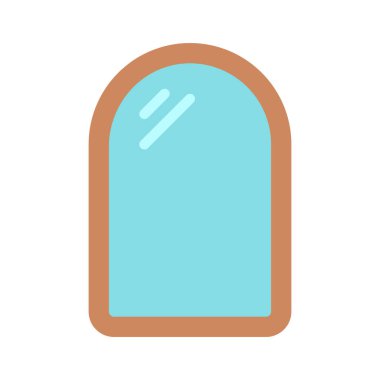 Yuvarlak Üst Ayna web simgesi vektör illüstrasyonuName