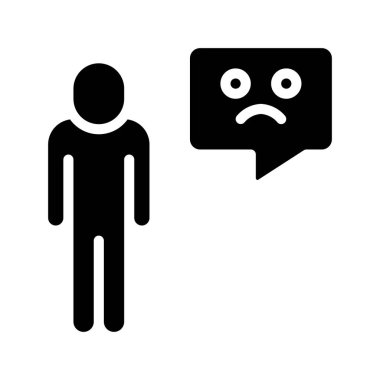 Üzücü Kişi web simgesi vektör illüstrasyonu