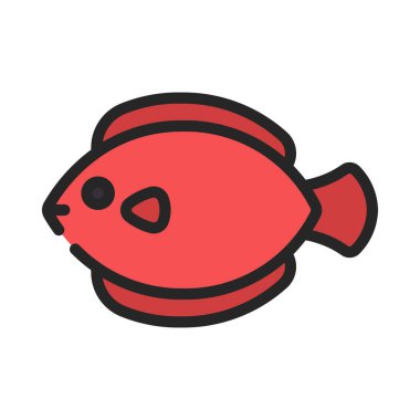 balık simgesi vektör illüstrasyonu