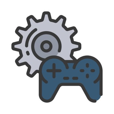 Oyun Yönetimi web simgesi vektör çizimi