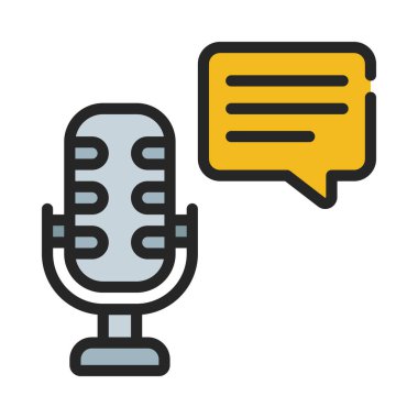 mikrofon simgesi vektör illüstrasyon tasarımı 