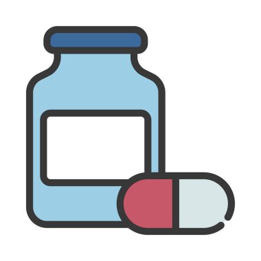 Şeffaf bir arkaplanda hap vektör çizimi. Birinci kalite semboller. Konsept ve grafik tasarımı için vuruş simgesi. 