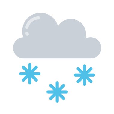 Kar yağışı ikonu. Basit resimleme 